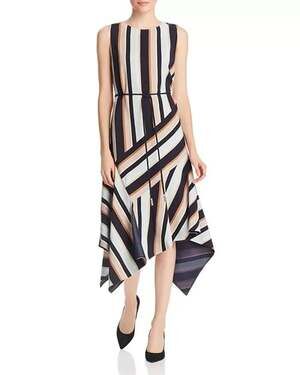 LAFAYETTE 148 New York Crosby Striped Knee-Length Dress size XL